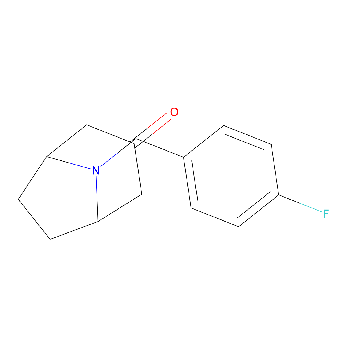 8-[(4-Fluorophenyl)methyl]-8-azabicyclo[3.2.1]octan-3-one molecular structure, CAS 652147-99-4