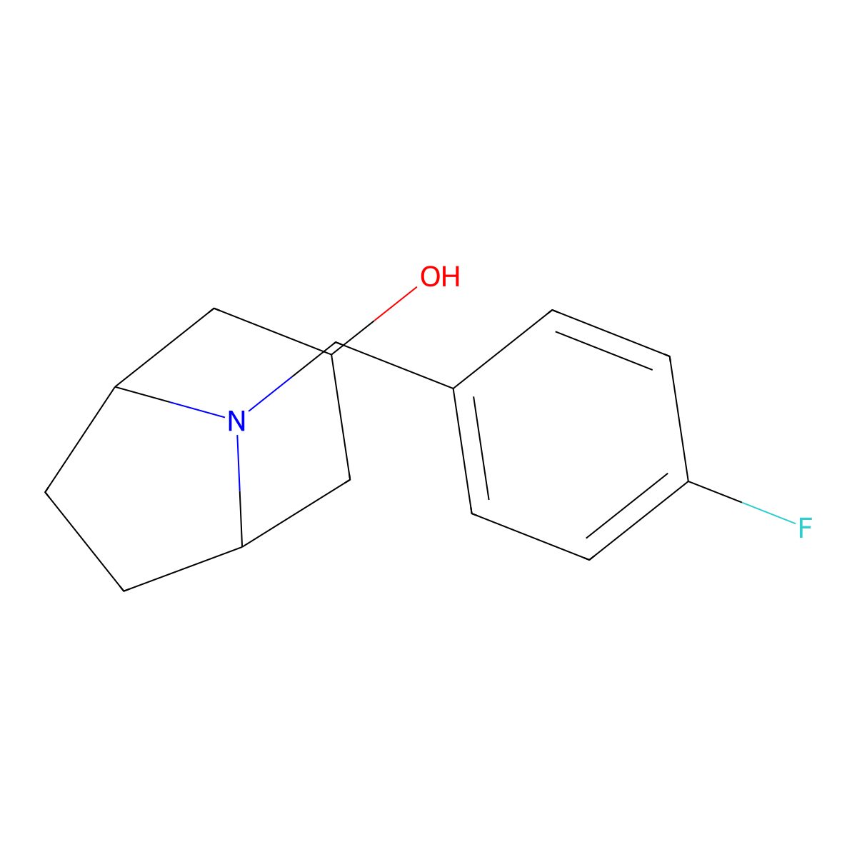 8-[(4-Fluorophenyl)methyl]-8-azabicyclo[3.2.1]octan-3-ol molecular structure, CAS 652148-00-0