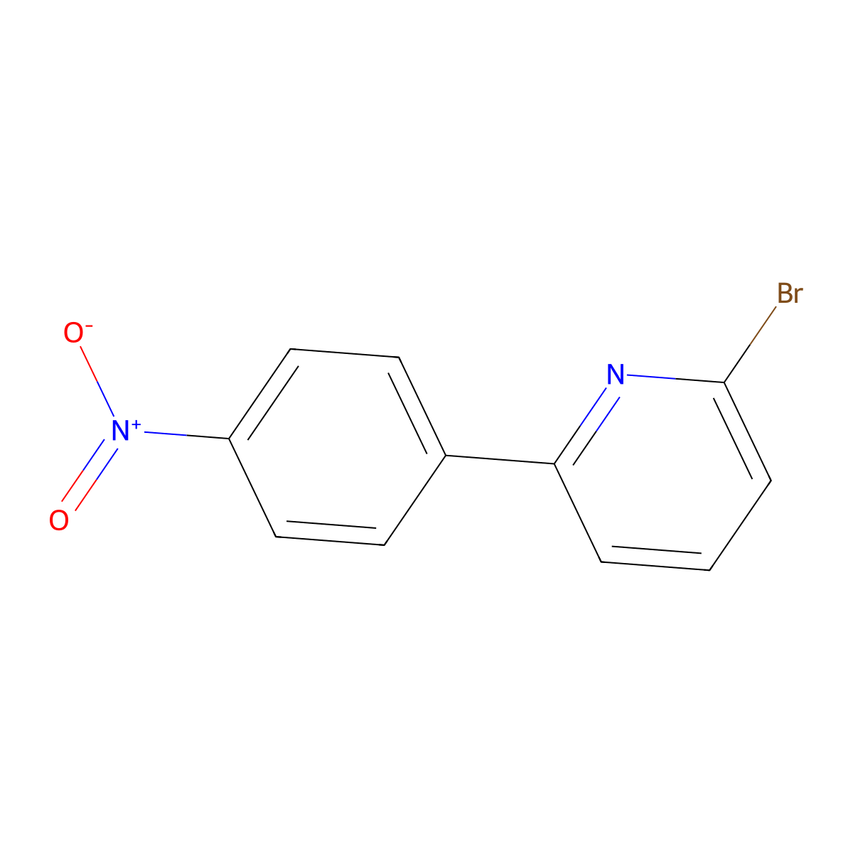 2-Bromo-6-(4-nitrophenyl)pyridine molecular structure, CAS 652148-94-2