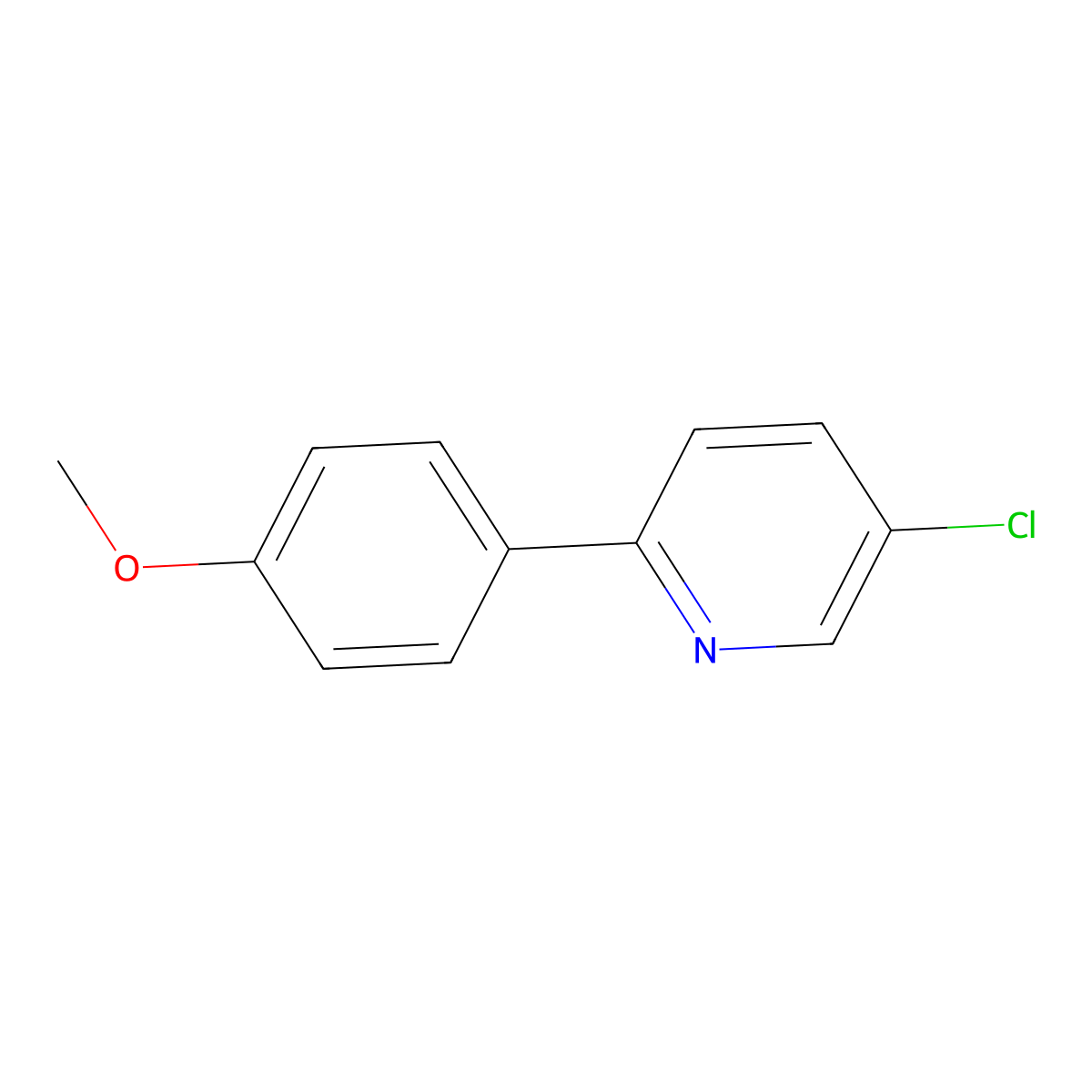 5-Chloro-2-(4-methoxyphenyl)pyridine molecular structure, CAS 652148-95-3