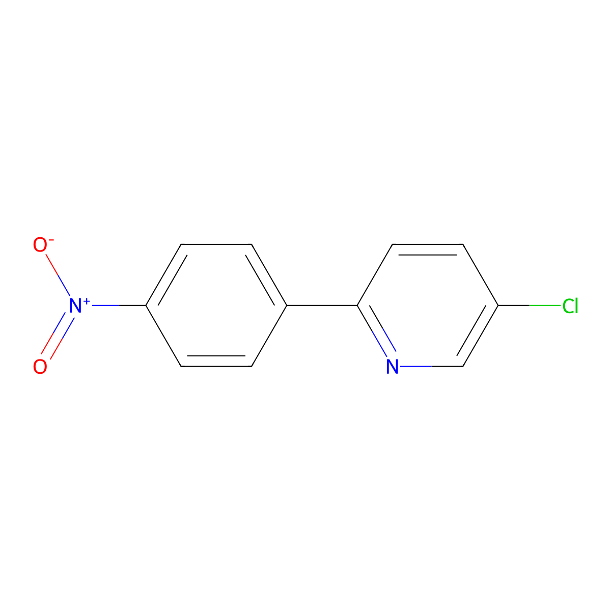 5-Chloro-2-(4-nitrophenyl)pyridine molecular structure, CAS 652148-96-4
