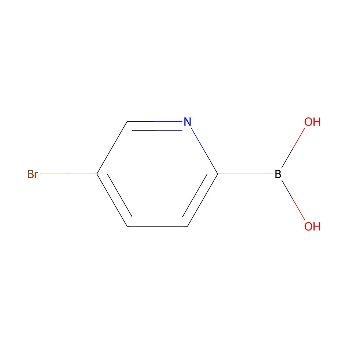 5-Bromopyridine-2-boronic acid molecular structure, CAS 652148-97-5
