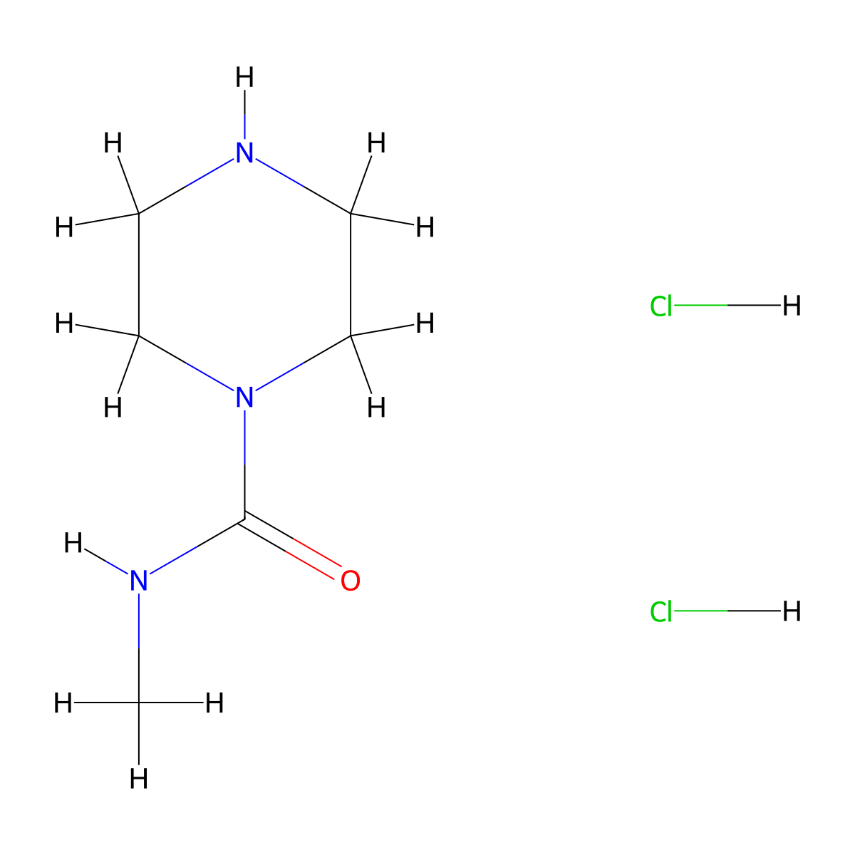 N-Methylpiperazine-1-carboxamidedihydrochloride molecular structure, CAS 652154-17-1