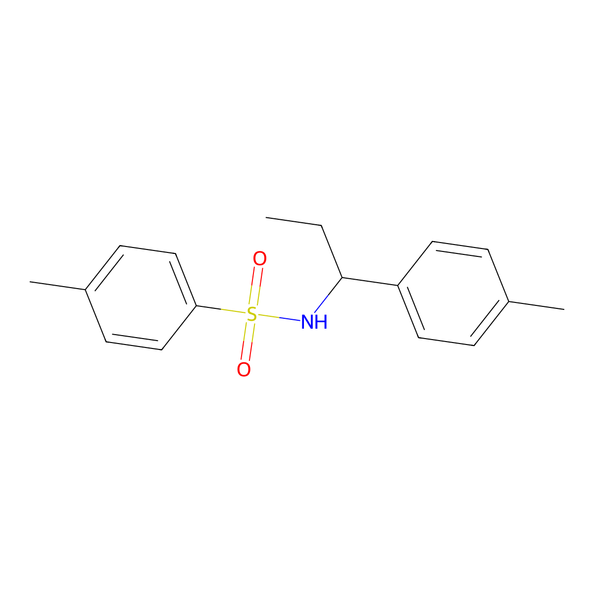 4-methyl-N-[1-(4-methylphenyl)propyl]benzenesulfonamide molecular structure, CAS 652155-19-6