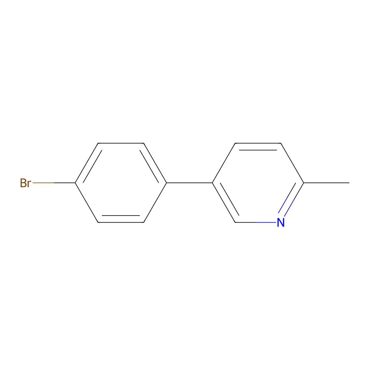 5-(4-Bromophenyl)-2-methylpyridine molecular structure, CAS 65219-21-8