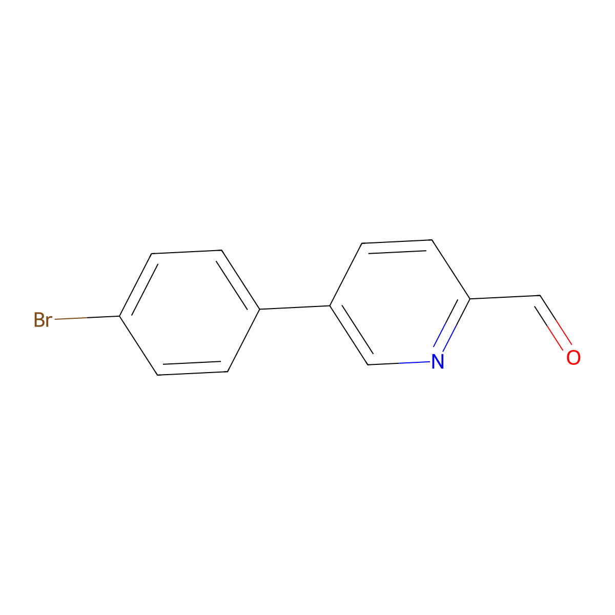 5-(4-Bromophenyl)pyridine-2-carbaldehyde molecular structure, CAS 65219-25-2