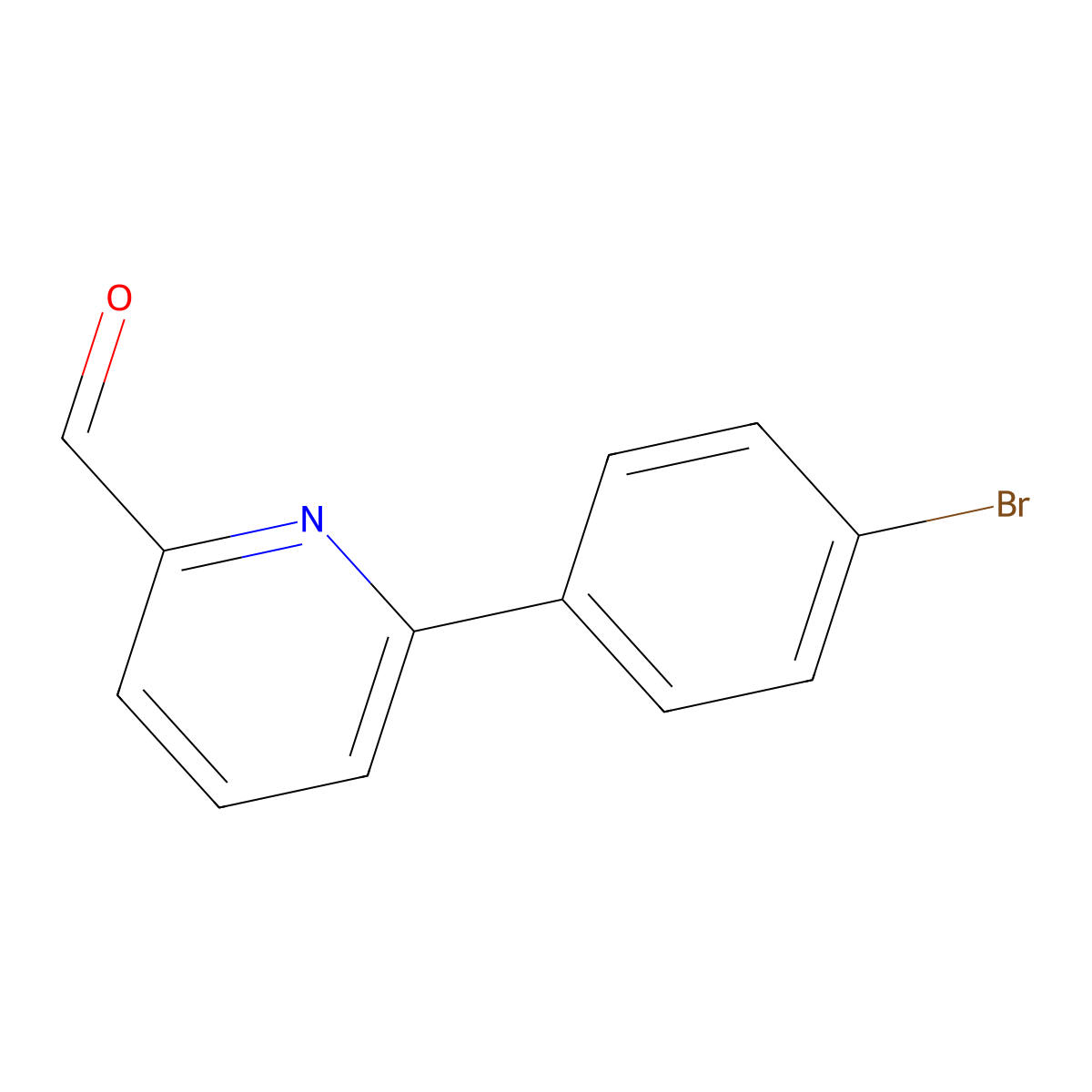 6-(4-Bromophenyl)picolinaldehyde molecular structure, CAS 65219-26-3