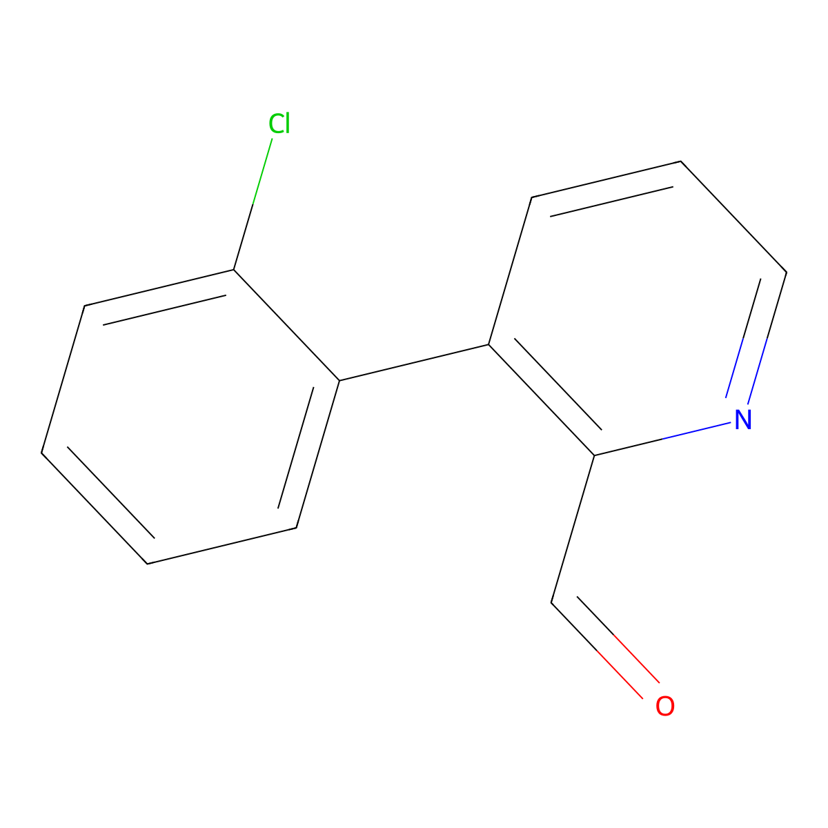 3-(2-Chlorophenyl)picolinaldehyde molecular structure, CAS 65219-35-4