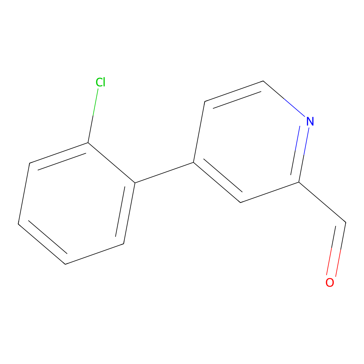 4-(2-Chlorophenyl)picolinaldehyde molecular structure, CAS 65219-36-5
