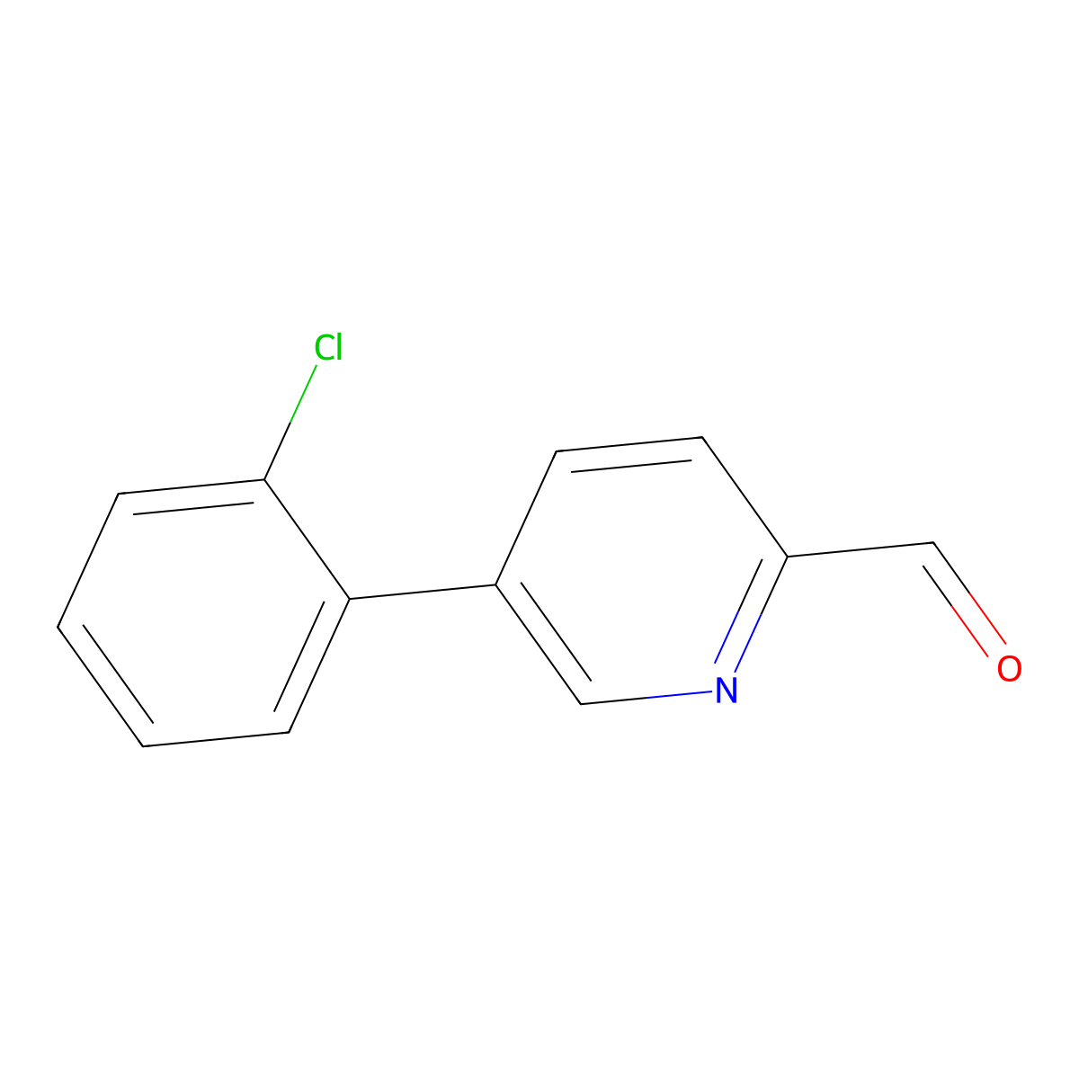 5-(2-Chlorophenyl)picolinaldehyde molecular structure, CAS 65219-37-6
