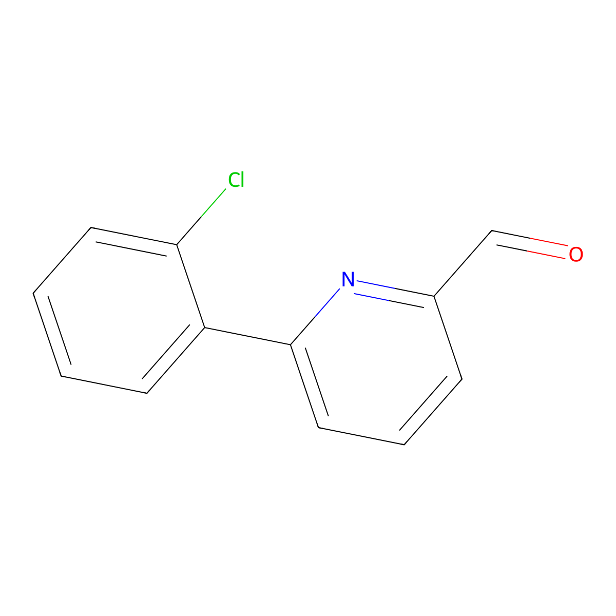 6-(2-Chlorophenyl)picolinaldehyde molecular structure, CAS 65219-38-7