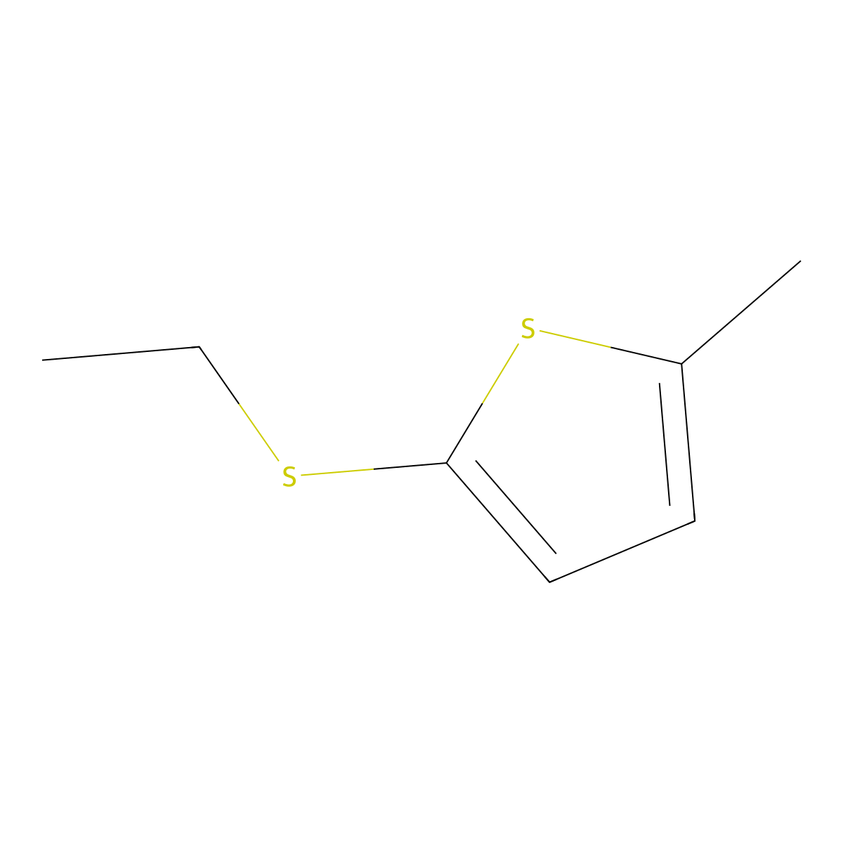 Ethyl 5-methyl-2-thienyl sulfide molecular structure, CAS 6522-11-8