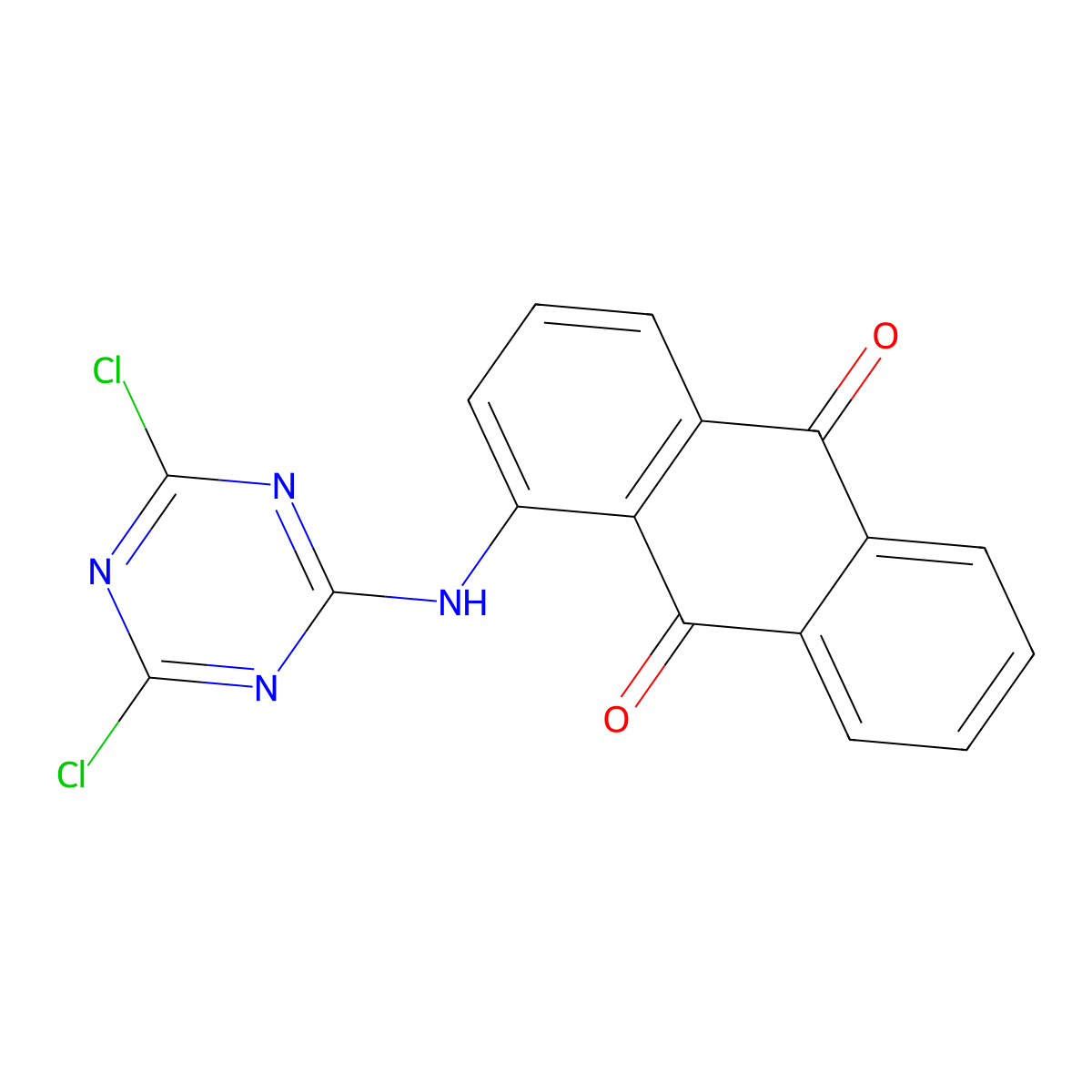 1-[(4,6-Dichloro-1,3,5-triazin-2-yl)amino]anthracene-9,10-dione molecular structure, CAS 6522-75-4