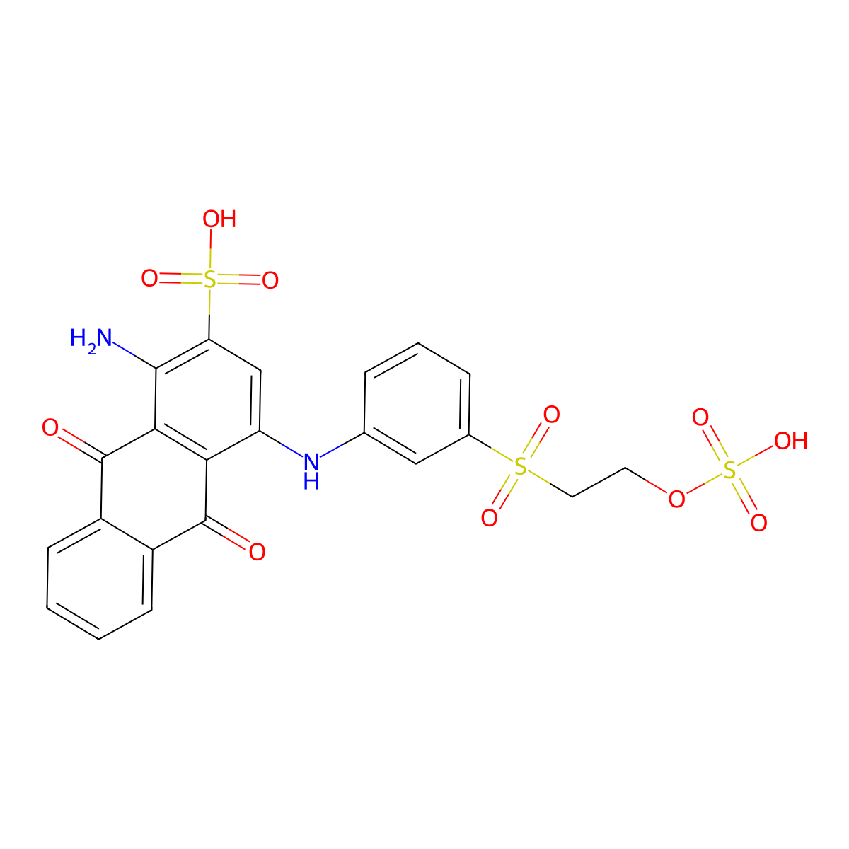 Remazol Brilliant Blue R molecular structure, CAS 6522-88-9