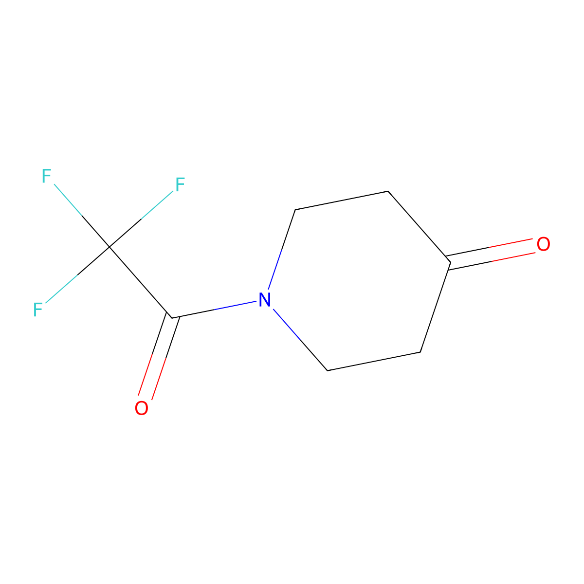 1-(Trifluoroacetyl)piperidin-4-one molecular structure, CAS 65220-86-2