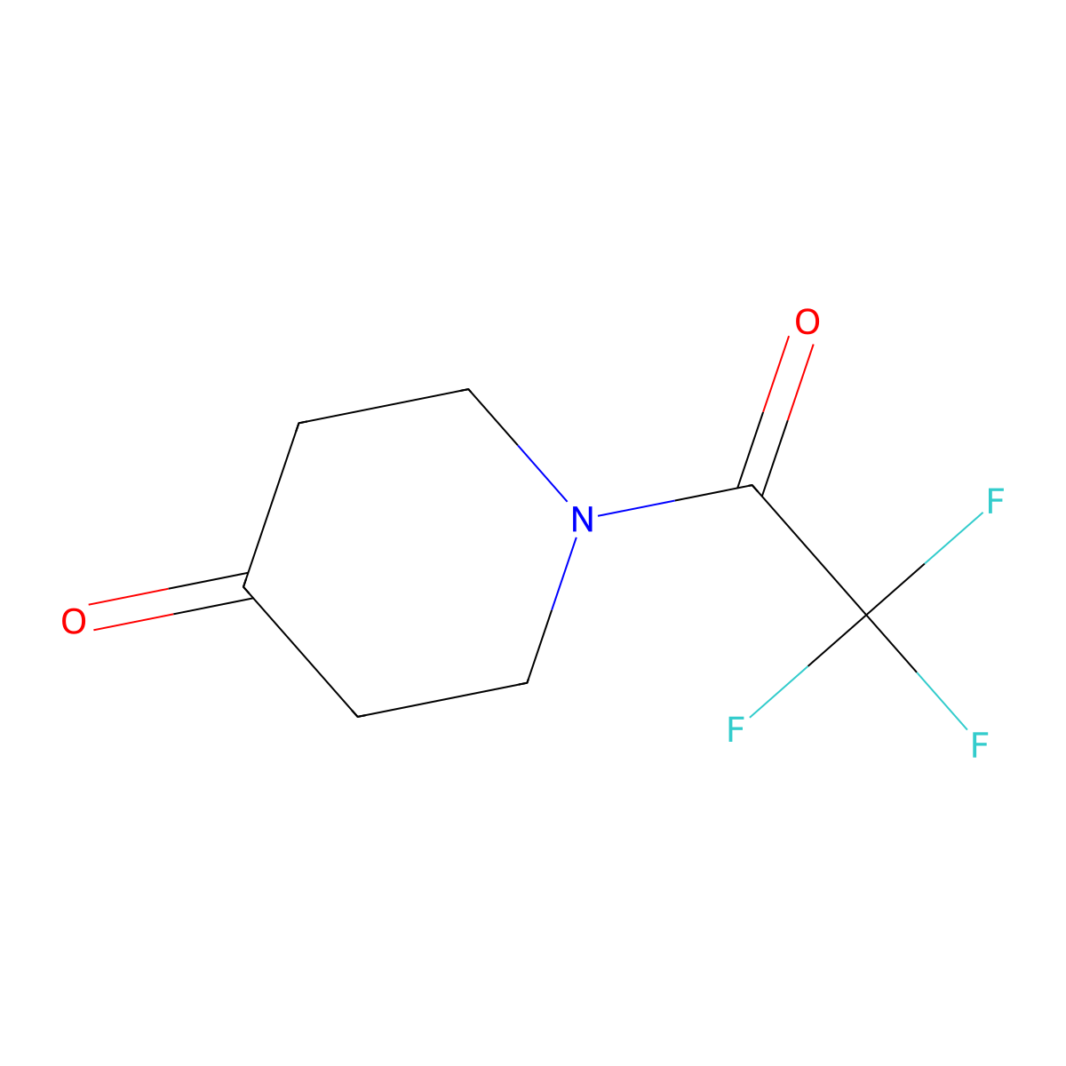 1-(Trifluoroacetyl)piperidin-4-one molecular structure, CAS 65220-86-2