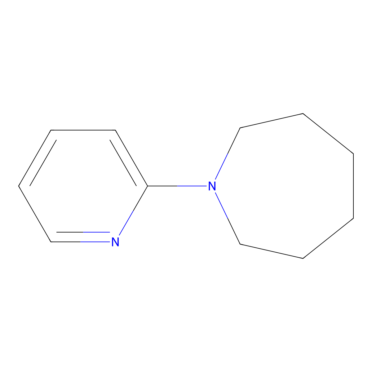 1H-Azepine, hexahydro-1-(pyridinyl)- molecular structure, CAS 65222-00-6