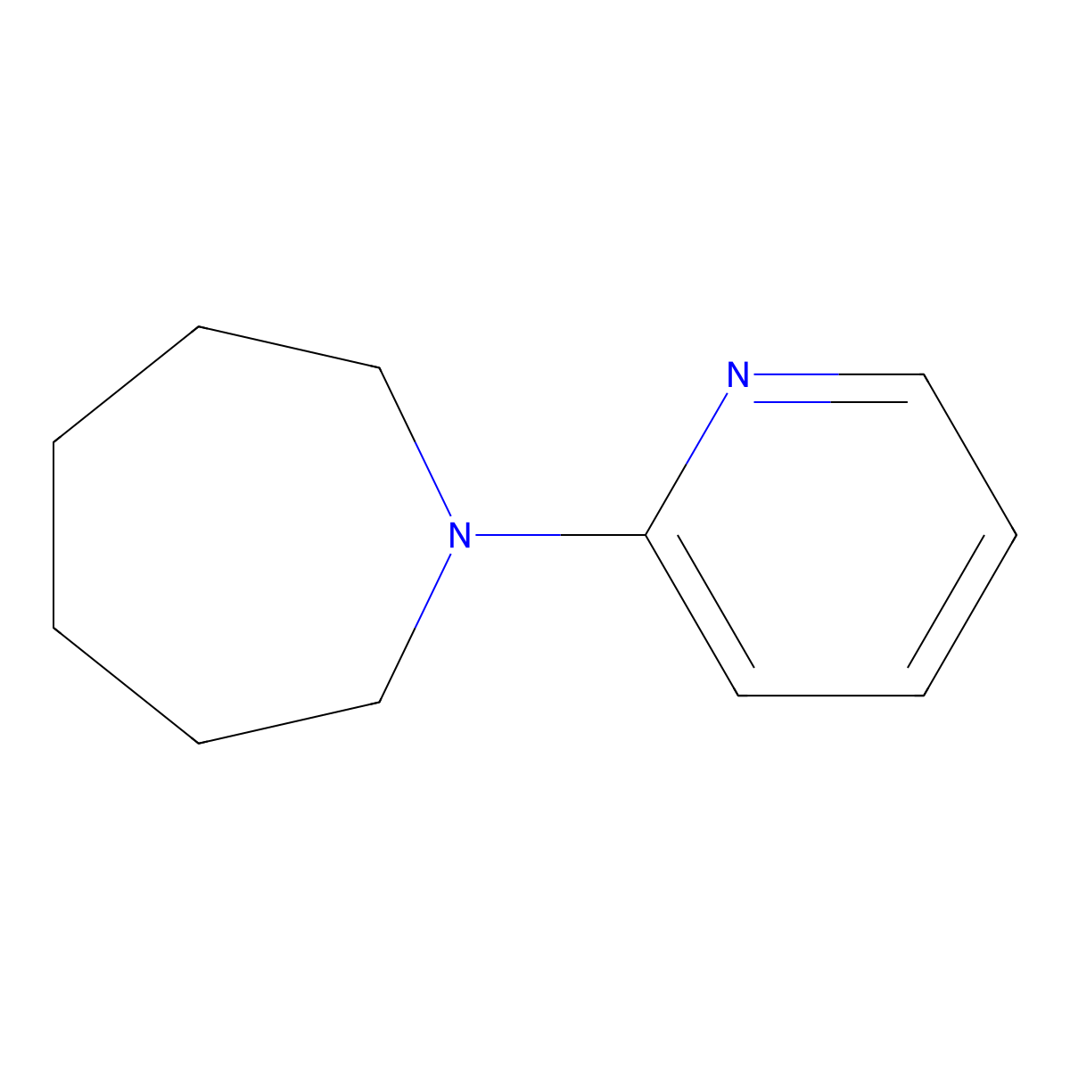 1H-Azepine, hexahydro-1-(pyridinyl)- molecular structure, CAS 65222-00-6