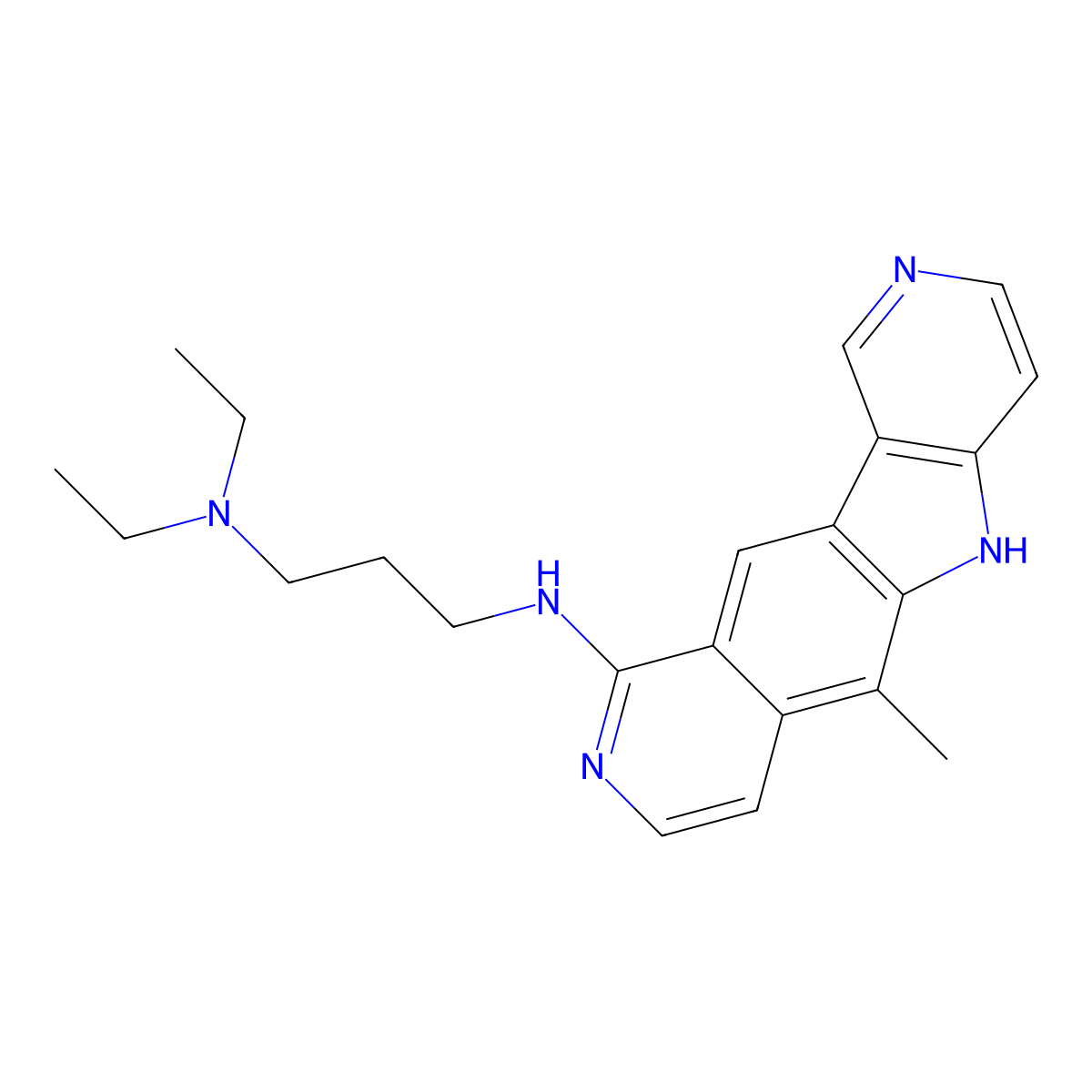Pazelliptine molecular structure, CAS 65222-35-7