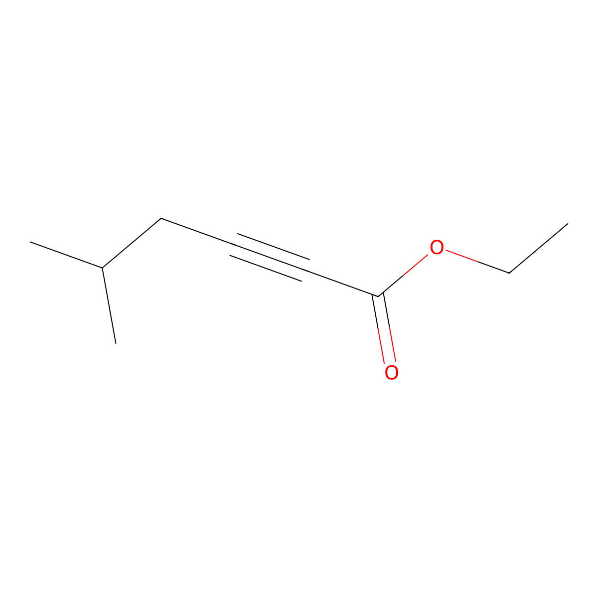 Ethyl 5-methylhex-2-ynoate molecular structure, CAS 65236-42-2