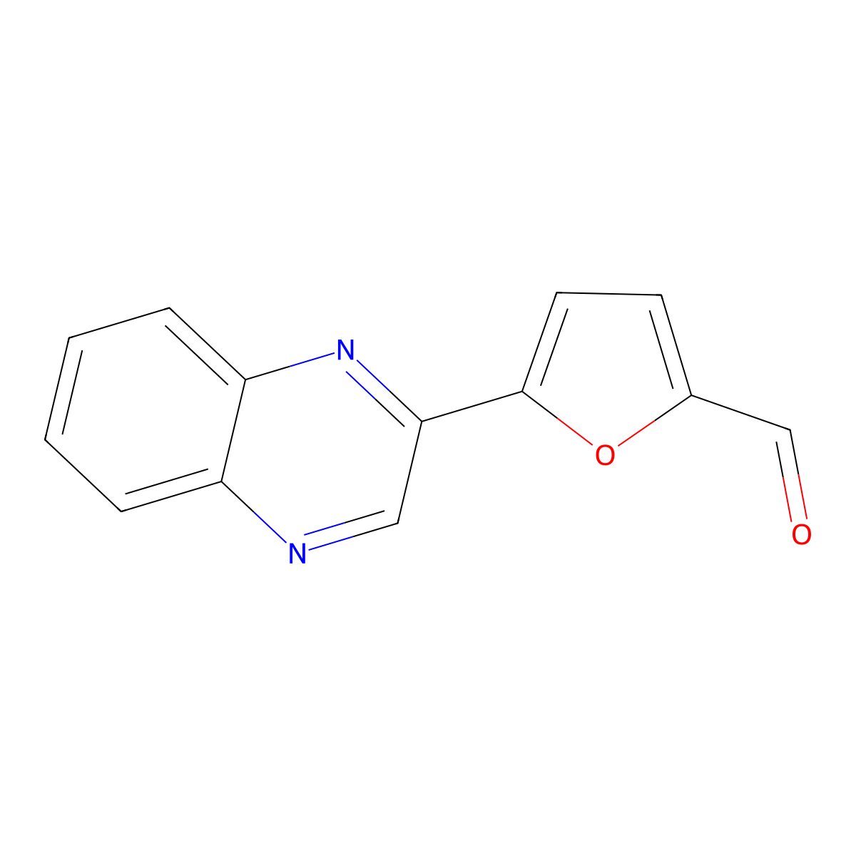 5-(Quinoxalin-2-yl)furan-2-carbaldehyde molecular structure, CAS 65237-59-4