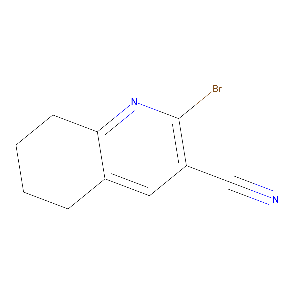 2-Bromo-5,6,7,8-tetrahydroquinoline-3-carbonitrile molecular structure, CAS 65242-28-6