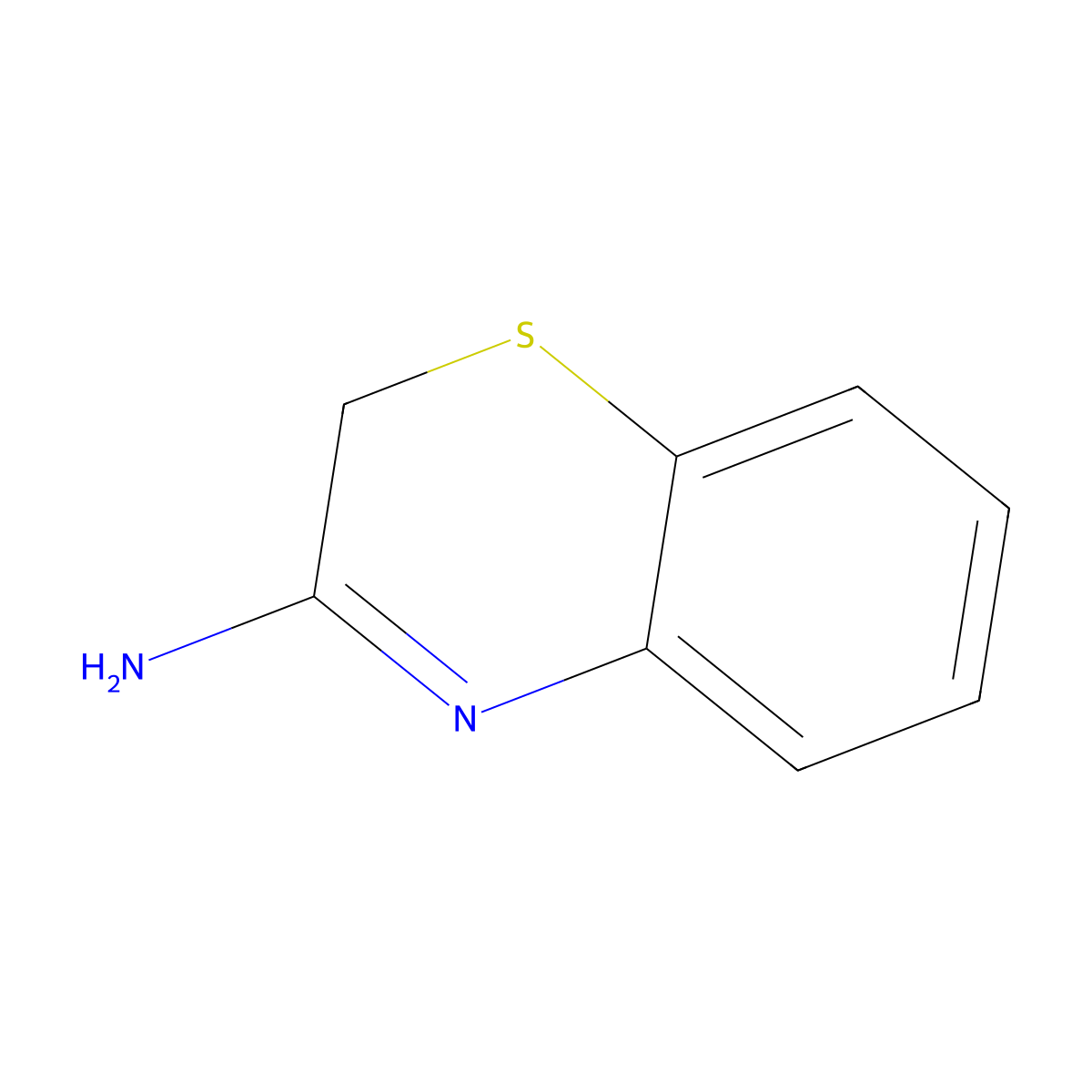 2H-1,4-benzothiazin-3-amine molecular structure, CAS 65242-80-0