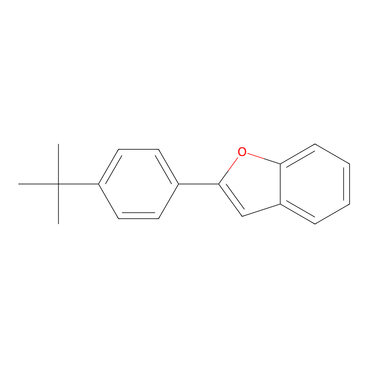 2-[4-(1,1-Dimethylethyl)phenyl]benzofuran molecular structure, CAS 65246-40-4