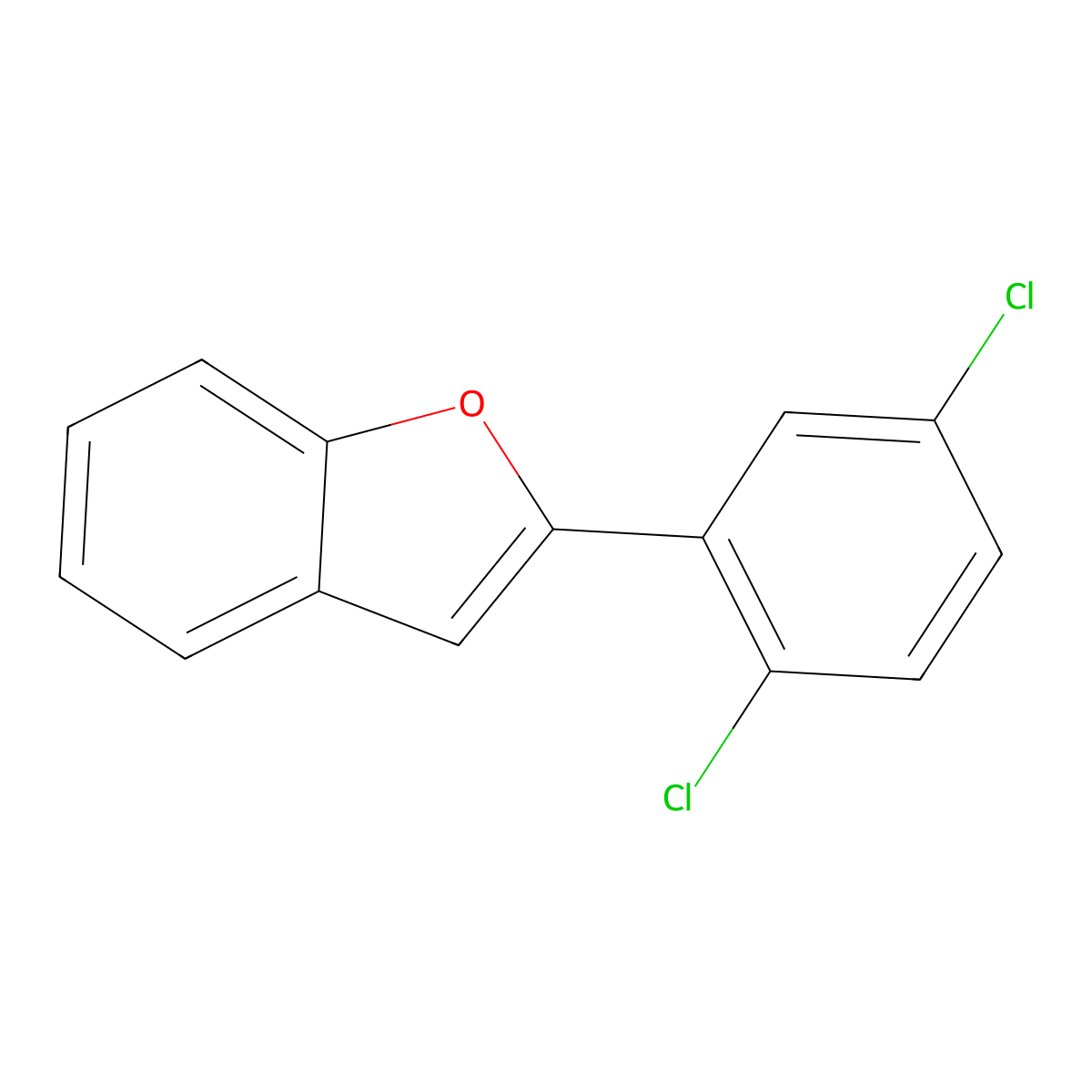 2-(2,5-Dichlorophenyl)benzofuran molecular structure, CAS 65246-46-0