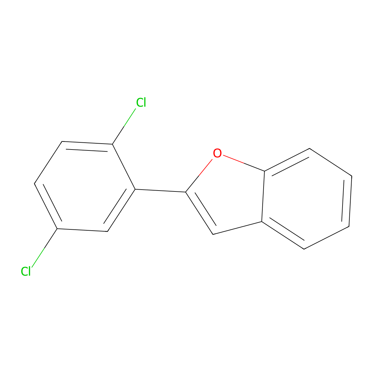 2-(2,5-Dichlorophenyl)benzofuran molecular structure, CAS 65246-46-0