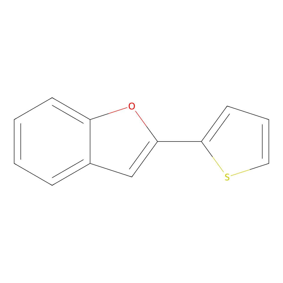 Benzofuran, 2-(2-thienyl)- molecular structure, CAS 65246-50-6