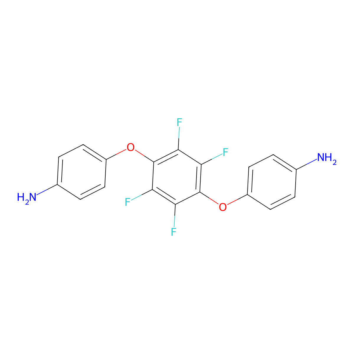 4-[4-(4-Aminophenoxy)-2,3,5,6-tetrafluorophenoxy]aniline molecular structure, CAS 65247-06-5