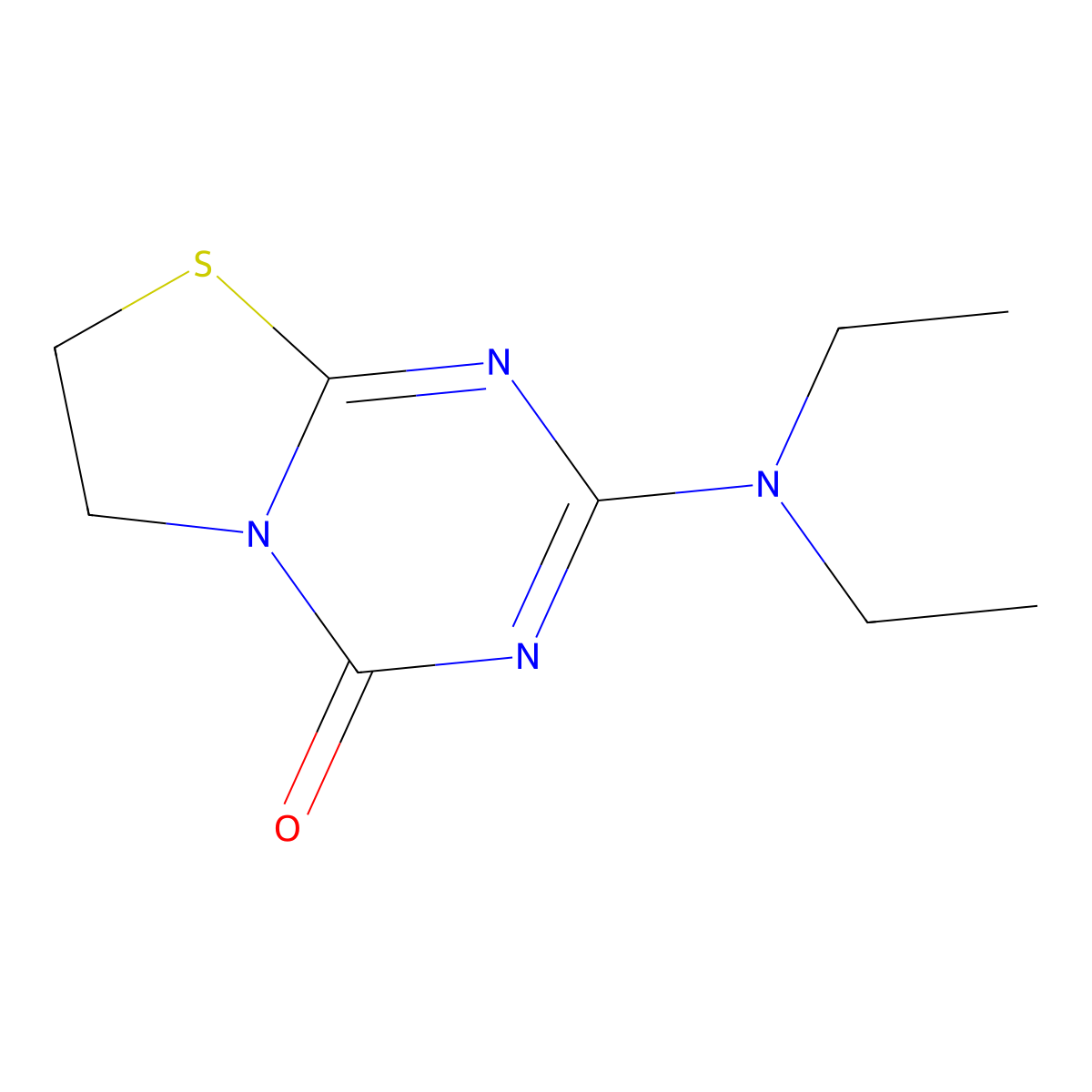 2-(Diethylamino)-6,7-dihydro-4H-[1,3]thiazolo[3,2-a][1,3,5]triazin-4-one molecular structure, CAS 65248-24-0