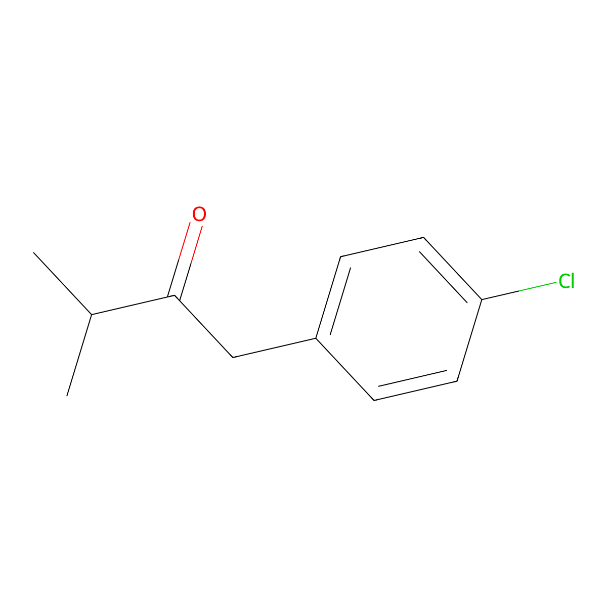 1-(4-Chlorophenyl)-3-methylbutan-2-one molecular structure, CAS 65248-53-5