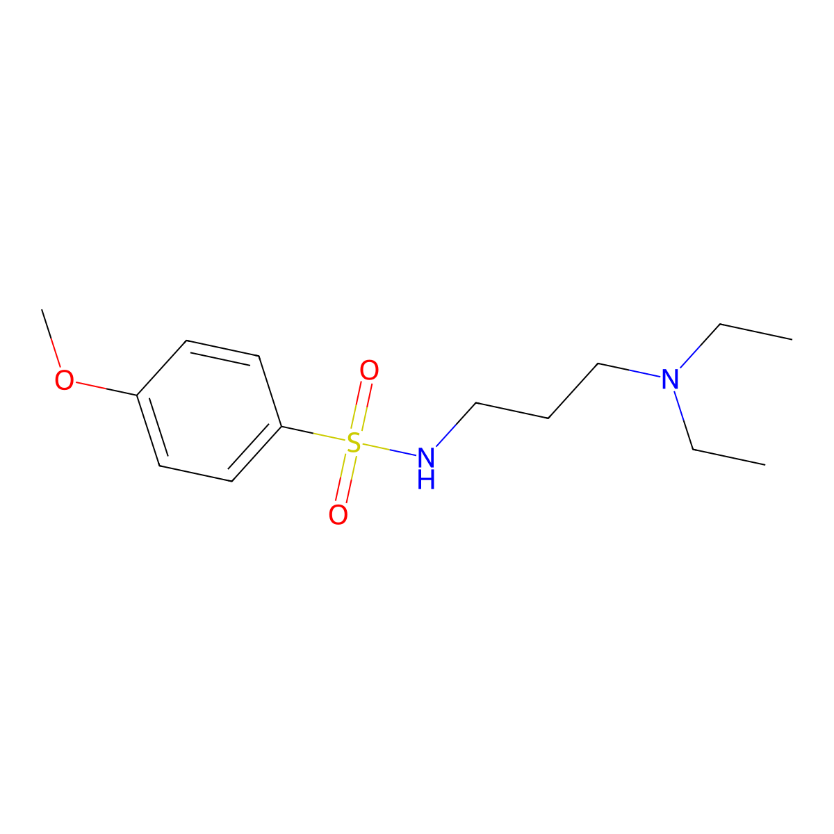 N-[3-(diethylamino)propyl]-4-methoxybenzenesulfonamide molecular structure, CAS 65248-94-4