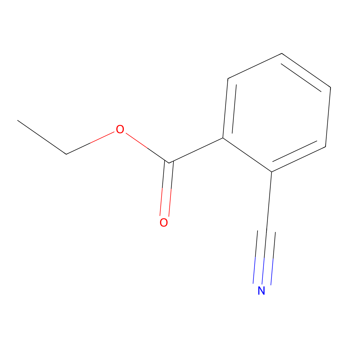 Ethyl 2-cyanobenzoate molecular structure, CAS 6525-45-7