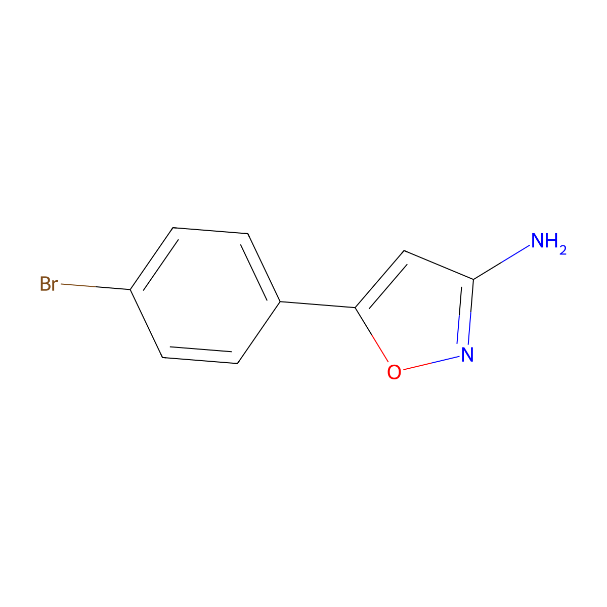 5-(4-Bromophenyl)isoxazol-3-amine molecular structure, CAS 6525-98-0