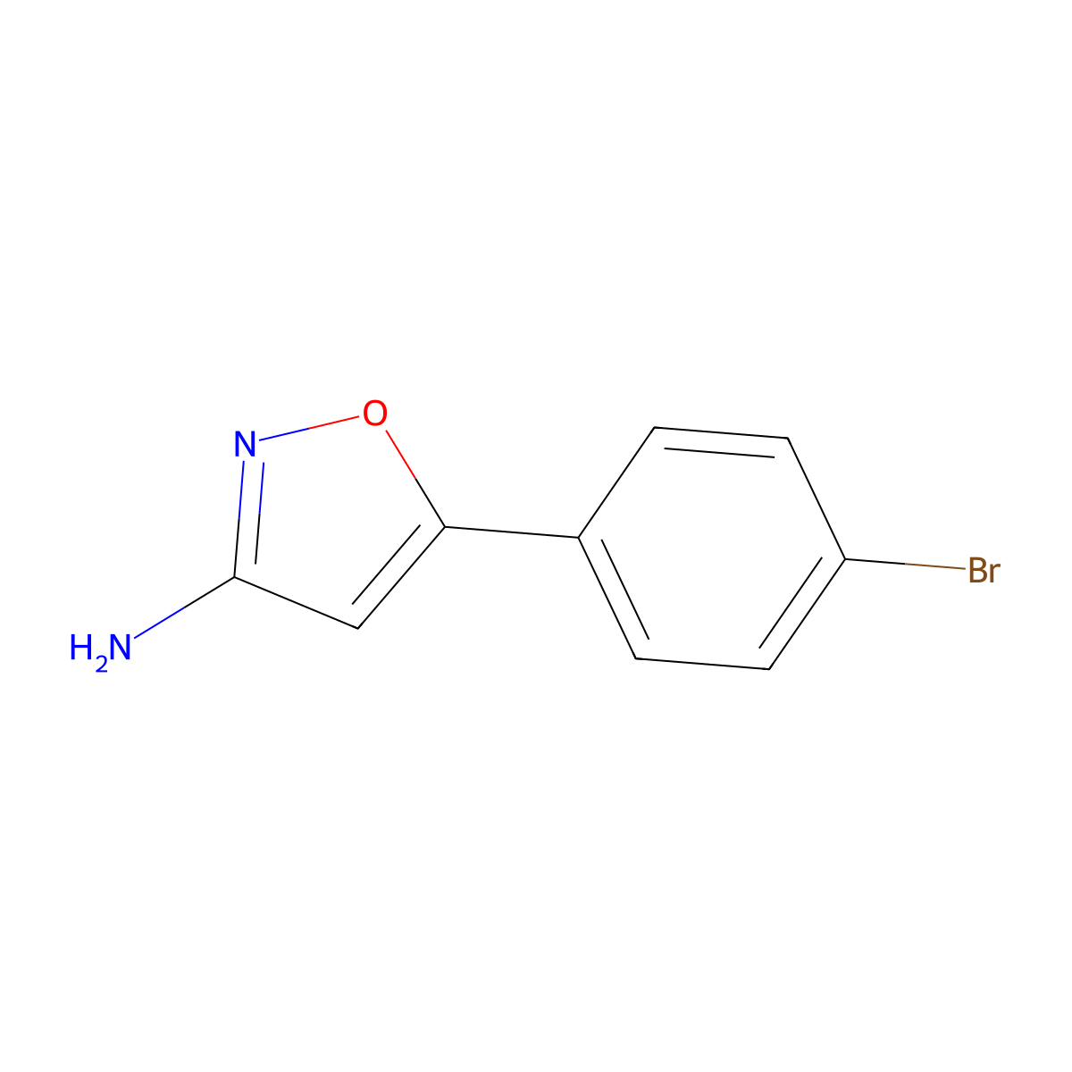 5-(4-Bromophenyl)isoxazol-3-amine molecular structure, CAS 6525-98-0