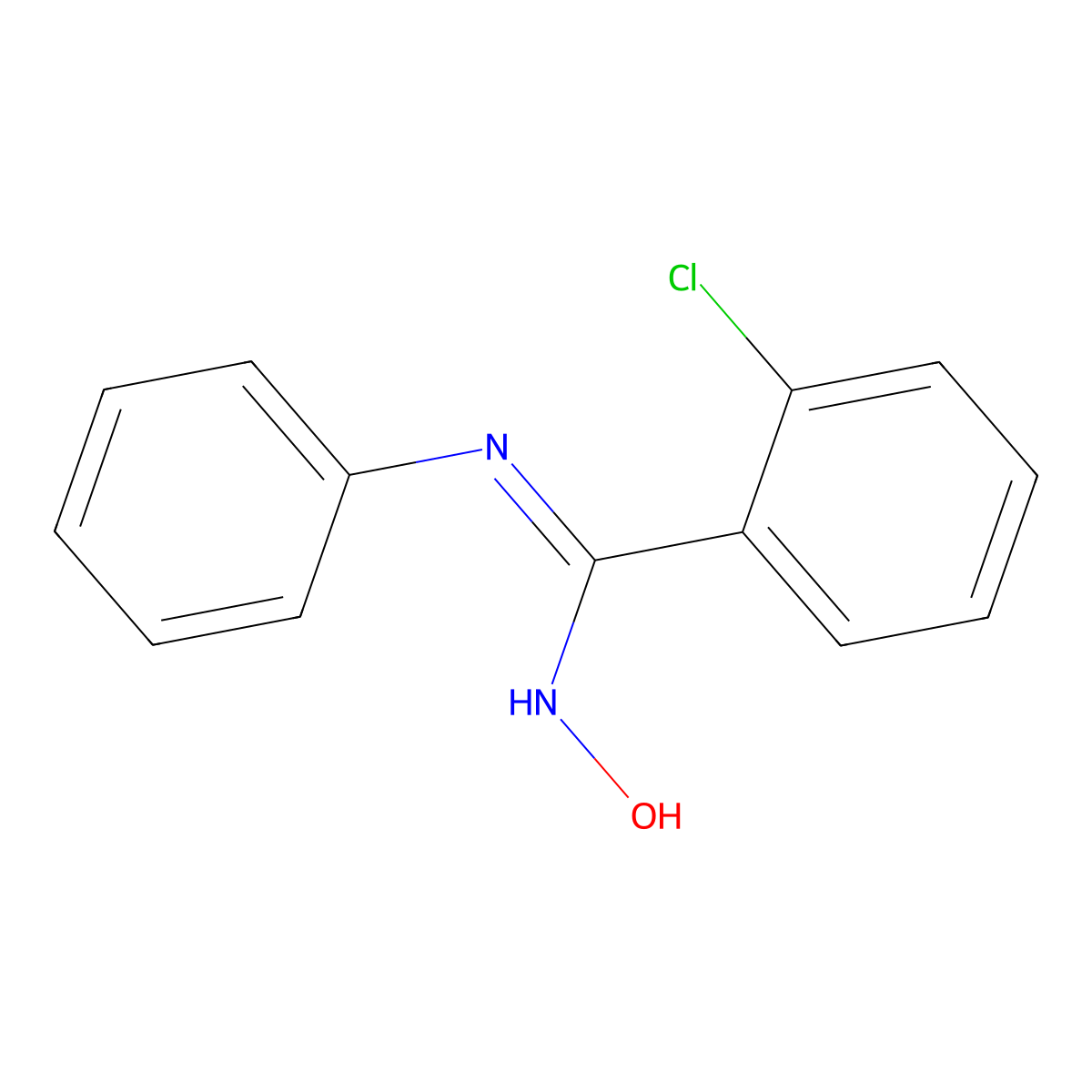 2-chloro-N'-hydroxy-N-phenylbenzenecarboximidamide molecular structure, CAS 65251-91-4
