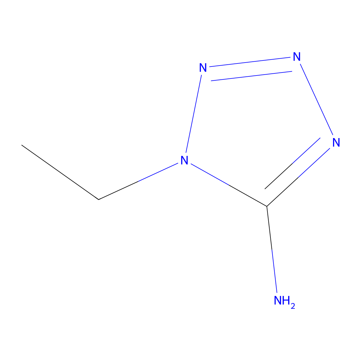1-ethyl-1H-1,2,3,4-tetrazol-5-amine molecular structure, CAS 65258-53-9