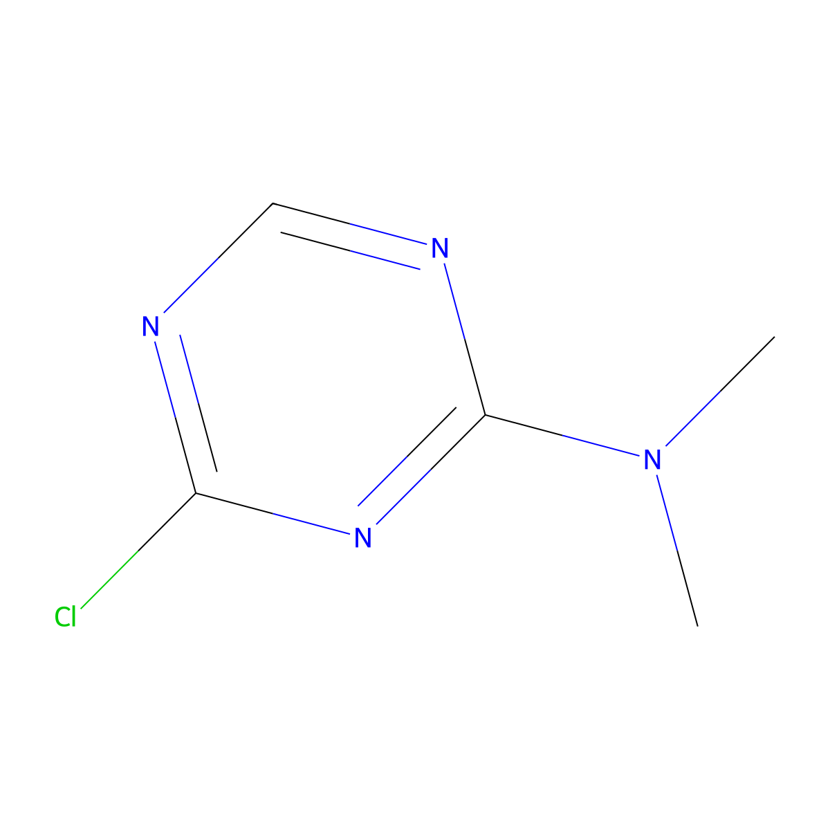 4-Chloro-N,N-dimethyl-1,3,5-triazin-2-amine molecular structure, CAS 65259-55-4