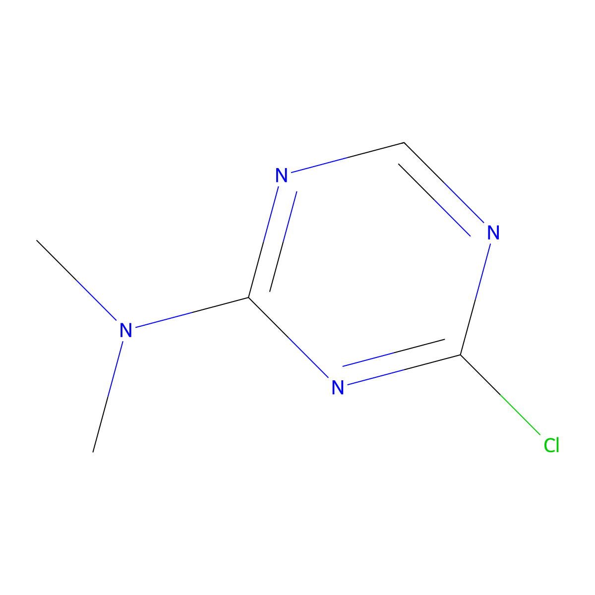 4-Chloro-N,N-dimethyl-1,3,5-triazin-2-amine molecular structure, CAS 65259-55-4
