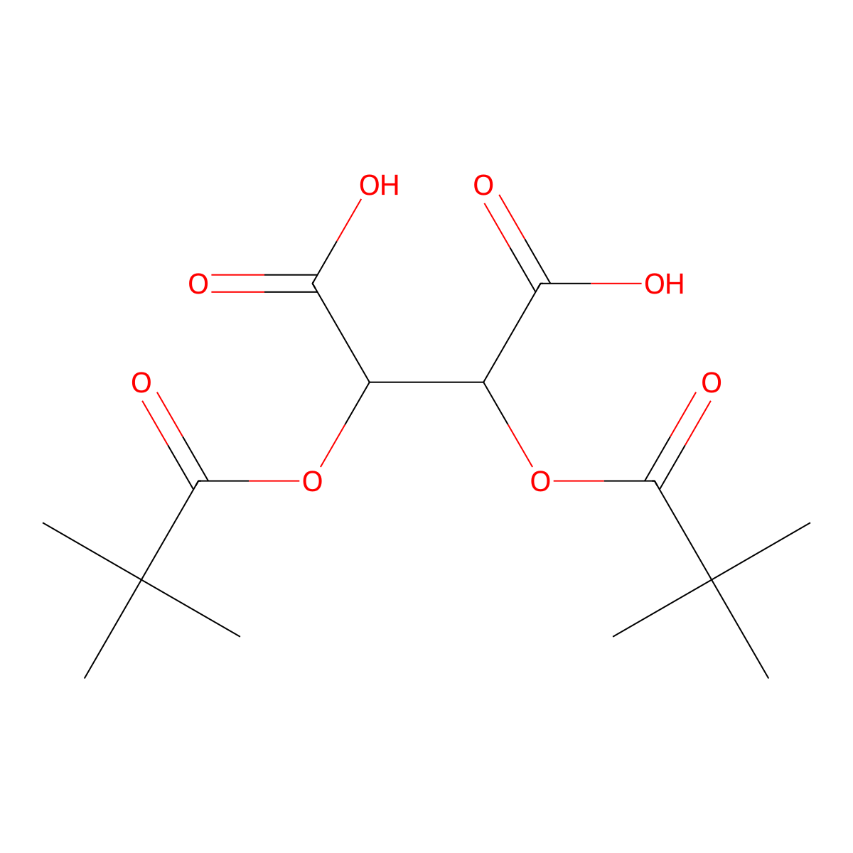 (2R,3R)-2,3-Bis(pivaloyloxy)succinic acid molecular structure, CAS 65259-81-6