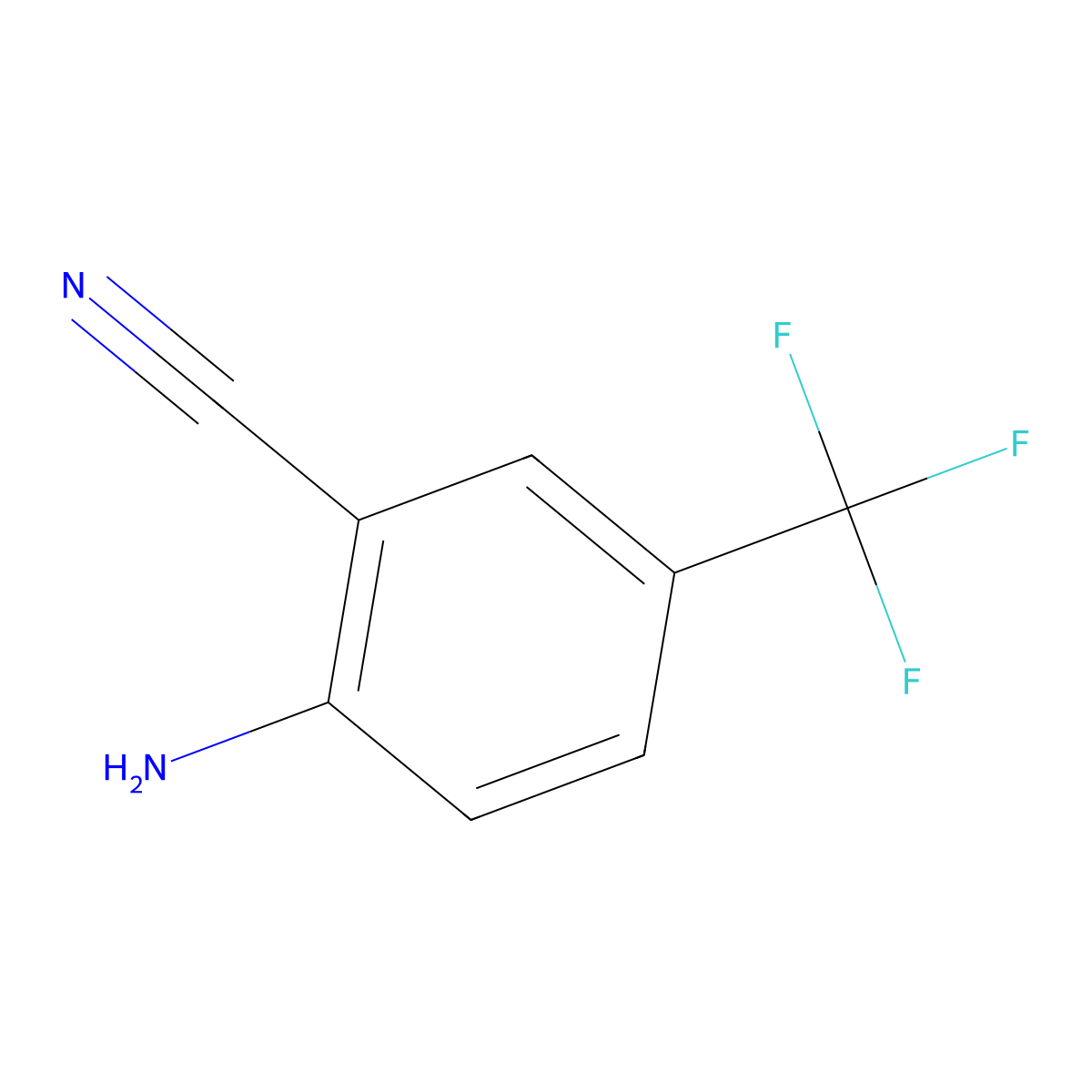 4-Amino-3-cyanobenzotrifluoride molecular structure, CAS 6526-08-5