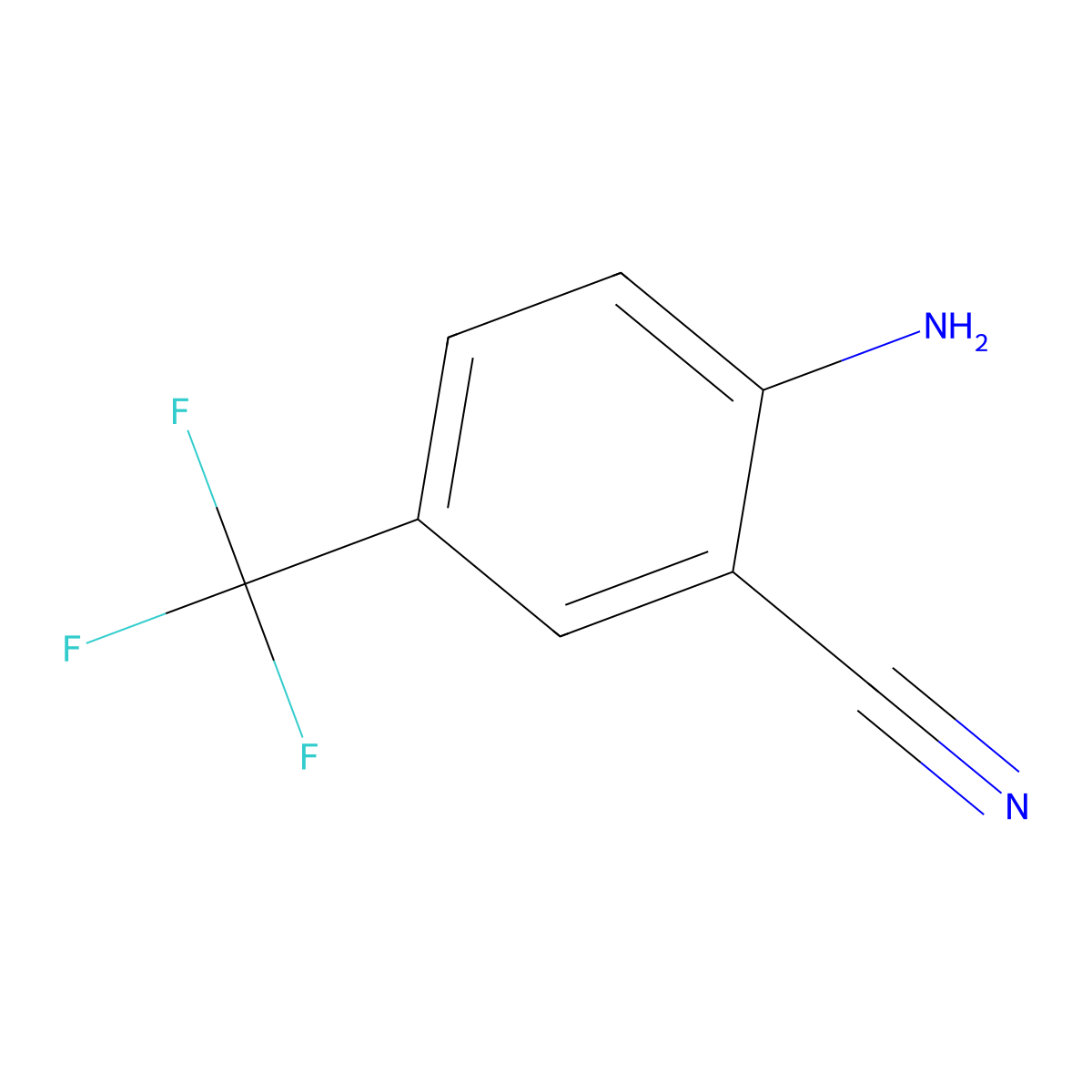 4-Amino-3-cyanobenzotrifluoride molecular structure, CAS 6526-08-5