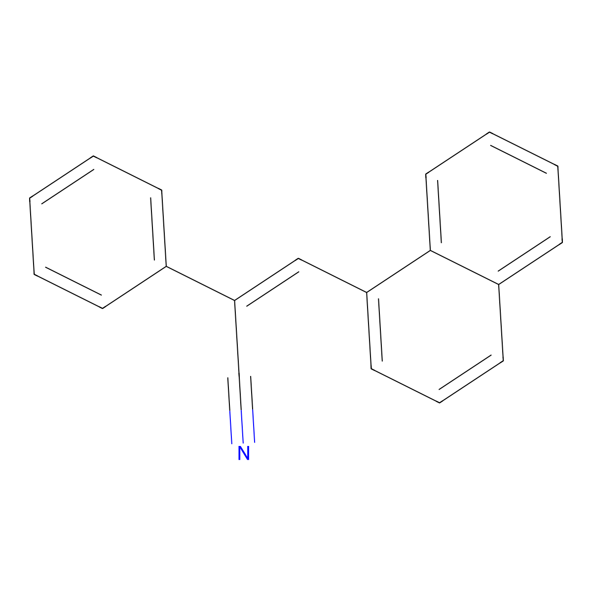 3-(Naphthalen-1-yl)-2-phenylacrylonitrile molecular structure, CAS 65260-38-0