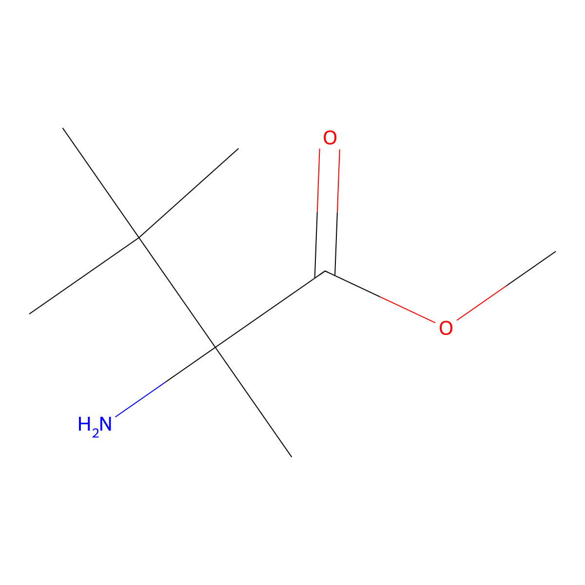 Methyl 2-amino-2,3,3-trimethylbutanoate molecular structure, CAS 65260-82-4