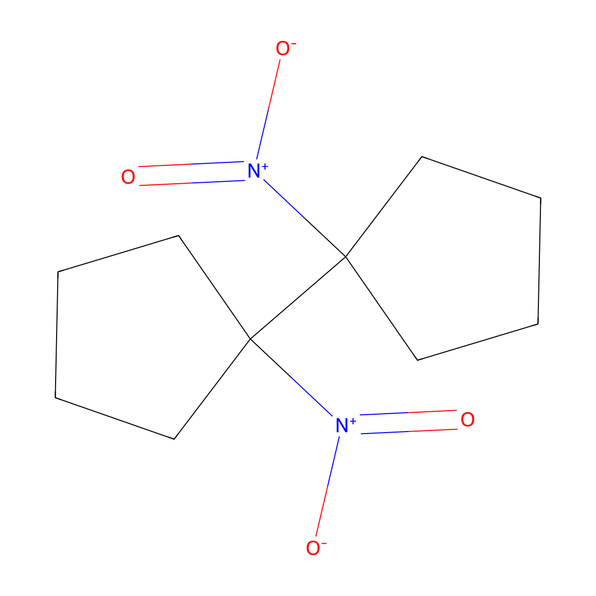 1,1'-Dinitrodicyclopentyl molecular structure, CAS 65261-04-3