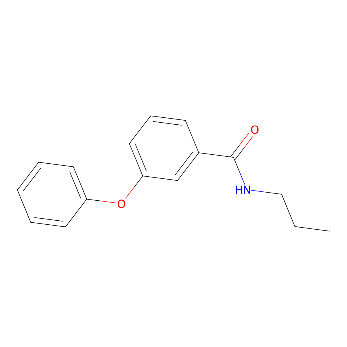 3-phenoxy-N-propylbenzamide molecular structure, CAS 65261-07-6