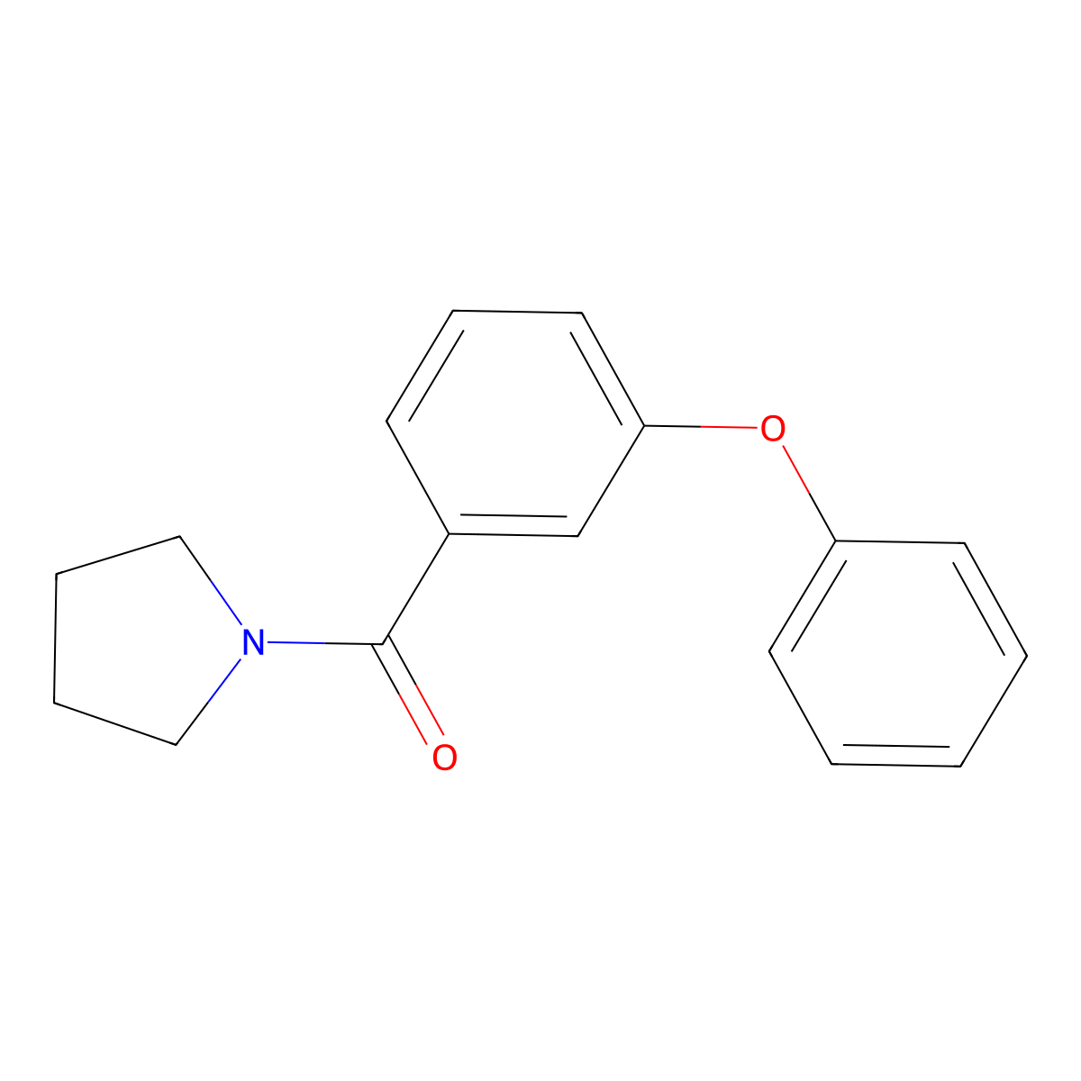 (3-Phenoxyphenyl)(pyrrolidin-1-yl)methanone molecular structure, CAS 65261-28-1